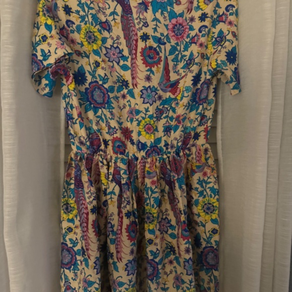 Boho Beach Hut Vintage Floral Print Mini Dress - Picture 2 of 4